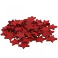 Floristik24 Étoiles en bois paillettes rouges étoiles de Noël 3cm 72pcs