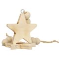 Floristik24 Décoration étoile en bois cintre décoratif décoration étoile en bois brûlé 8×8×1cm