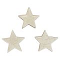Floristik24 Étoiles en bois étoiles décoratives or blanc bois craquelé Ø5cm 8pcs