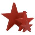 Floristik24 Décoration d&#39;étoiles en bois décoration à disperser Noël rouge 3/5/7cm 29pcs