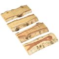 Plateau en bois déco Écorce de bouleau 25×10×2cm 4pcs | Floristik24.be