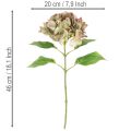 Fleur décorative d'hortensia artificiel avec tige, 46 cm | Floristik24.be
