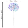 Branche d'hortensia artificielle fleurie aux couleurs irisées, 36 cm, lot de 2 | Floristik24.be
