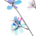 Branche fleurie artificielle délicate aux fleurs irisées, 98 cm | Floristik24.be