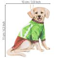 Décoration de Noël en forme de chien, ornement à suspendre, chien avec écharpe et chapeau, 12 cm, lot de 2 | Floristik24.be