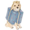 Floristik24 Figurine décorative représentant un chiot assis, présentée dans une boîte cadeau, 20 cm