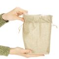 Sac en jute 13,5 × 11 cm H 25 cm | Floristik24.be