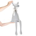 Figurine décorative d'élan floqué avec nœud, à poser sur une étagère, 80 cm | Floristik24.be