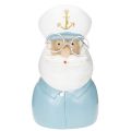 Figurine de capitaine, décor maritime avec lunettes et chapeau, 16 cm | Floristik24.be