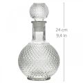 Floristik24 Carafe à whisky avec couvercle carafe en verre H24cm