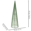 Cônes à fleurs en métal vert, pour compositions florales, 62 cm, lot de 2 | Floristik24.be
