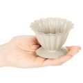 Bol, gobelet, calice de fleur, décor couleur crème, 9 cm | Floristik24.be