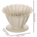 Bol, gobelet, calice de fleur, décor couleur crème, 9 cm | Floristik24.be