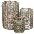 Floristik24 Porte-bougies en métal, porte-bougies chauffe-plat Ø8/10/13 cm, lot de 3