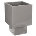Floristik24 Pot de fleurs cubique gris avec socle pour une décoration moderne, 22 cm