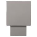 Pot de fleurs cubique gris