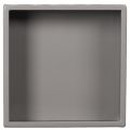 Pot de fleurs cubique gris