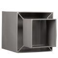 Pot de fleurs cubique gris