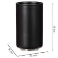 Porte-bougie magnétique rond, noir mat, pour bougies coniques de 25 mm, lot de 4 | Floristik24.be