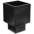 Floristik24 Pot de fleurs cubique noir avec socle, style moderne, 22 cm