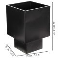 Pot de fleurs cubique noir