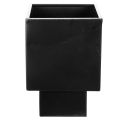 Pot de fleurs cubique noir