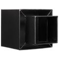 Pot de fleurs cubique noir