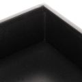 Pot de fleurs cubique noir avec socle, style moderne, 22 cm | Floristik24.be
