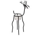Floristik24 Porte-bougie renne avec verre pour bougie chauffe-plat, 28 cm