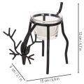 Porte-bougie renne avec verre pour bougie chauffe-plat, 15 cm | Floristik24.be
