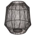 Floristik24 Bougeoir noir, lanterne décorative, panier en fil de fer, Ø 24 cm, H 28 cm