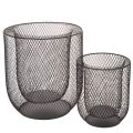 Floristik24 Bougeoir en fil de fer noir, Ø 28,5/18 cm, lot de 2