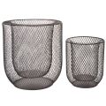 Bougeoir en fil de fer noir, Ø 28,5/18 cm, lot de 2 | Floristik24.be