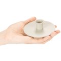 Bougeoirs ronds couleur crème pour bougies coniques, décoration de table, 10 cm, lot de 2 | Floristik24.be