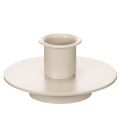 Floristik24 Bougeoir en métal beige mat, petit bougeoir pour bougies coniques, 8 cm, lot de 3