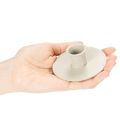 Bougeoir en métal beige mat, petit bougeoir pour bougies coniques, 8 cm, lot de 3 | Floristik24.be