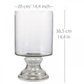 Floristik24 Wind light glass bougie verre teinté, clair Ø20cm H36.5cm