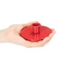 Bougeoirs compacts en métal rouge pour bougies coniques de 10 cm, lot de 2 | Floristik24.be