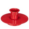 Floristik24 Petits bougeoirs rouges pour bougies coniques de 8 cm, lot de 3