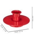 Petits bougeoirs rouges pour bougies coniques de 8 cm, lot de 3 | Floristik24.be