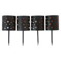 Floristik24 Bougeoir couronne de l'Avent à coller noir doré Ø6cm 4pcs