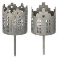 Floristik24 Porte-bougie chauffe-plat et porte-bougie à pointe, motif maison, 6 cm, lot de 2