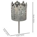 Porte-bougie chauffe-plat et porte-bougie à pointe, motif maison, 6 cm, lot de 2 | Floristik24.be