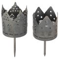 Floristik24 Porte-bougies chauffe-plat à pic, supports en forme de maison pour bougies piliers, 6 cm, 2 pièces