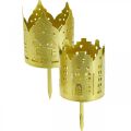 Bougeoir ville or photophore métal Ø6.5cm 4pcs | Floristik24.be