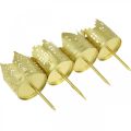 Bougeoir ville or photophore métal Ø6.5cm 4pcs | Floristik24.be