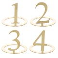 Floristik24 Ensemble de 4 anneaux de bougie coniques numérotés pour couronne de l'Avent, 3 cm