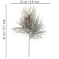 Branche de pin artificielle avec pommes de pin, style hivernal, 40 cm | Floristik24.be