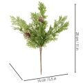 Branche de pin artificielle avec pommes de pin enneigées, 28 cm, lot de 6 | Floristik24.be