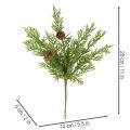 Branche de pin artificielle avec pommes de pin, 28 cm, lot de 6 | Floristik24.be